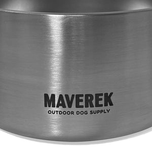 Adventure Bound Dog Bowl - Stainless Steel - Maverek Outdoor Dog Supply