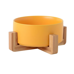 Mason Ceramic Single Dog Bowl - Yellow