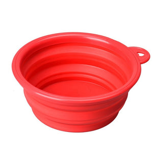 Camper Collapsible Dog Bowl - Red