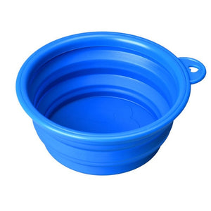 Camper Collapsible Dog Bowl - Blue