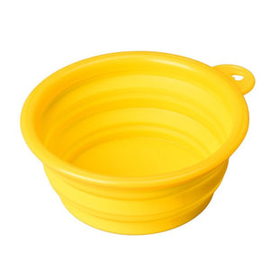 Camper Collapsible Dog Bowl - Yellow